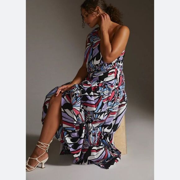 Maeve one shoulder printed maxi dress NWT - Picture 7 of 7